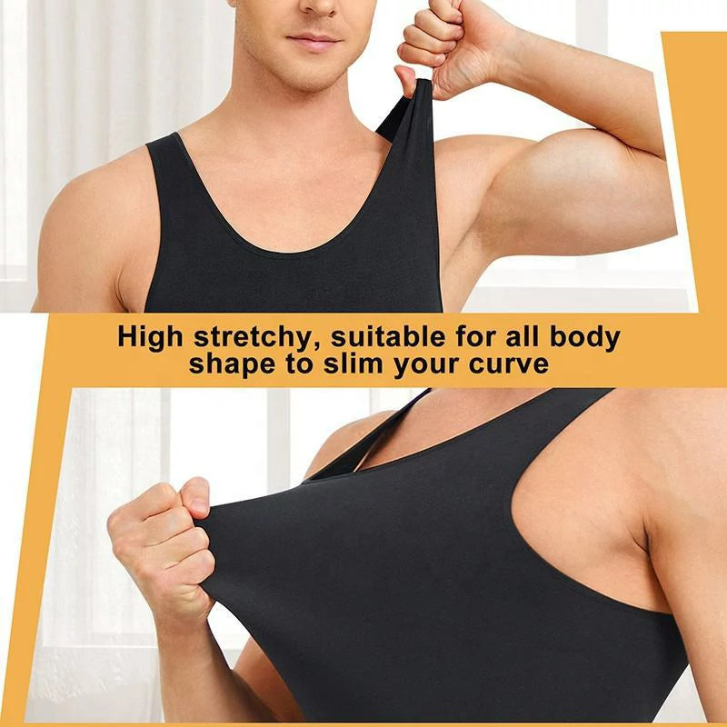 Men's Seamless Sleeveless Compression Bodysuit