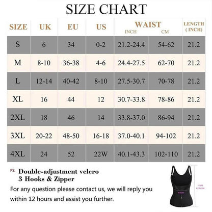 Women's Zipper Corset Vest for Tummy Control