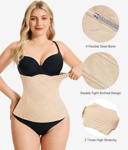 Women's Pull On Steel Boned Waist Trainer Tummy Control