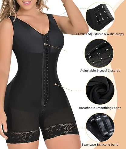 Women's Colombian Fajas Bodysuit Tummy Control Butt Lift