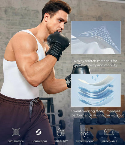 Men's Compression Tank Top Tummy Control Chest Smoothing