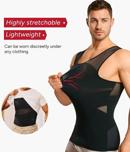 Men's Compression Tank Top Mesh Double-Layer