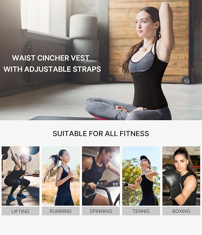 Women Zipper Vest Corset