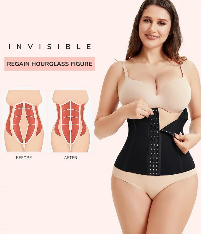 Women's Steel Boned Postpartum Waist Trainer Tummy Control