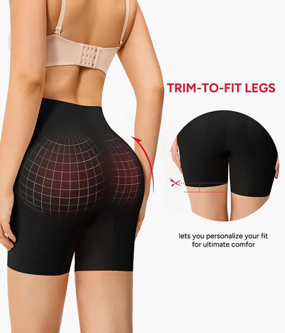 Women's Mid-Rise Built-in Hip and Butt Pads Shapewear Shorts