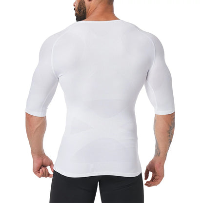 Men's Short Sleeve Compression Shirt Body Shaper