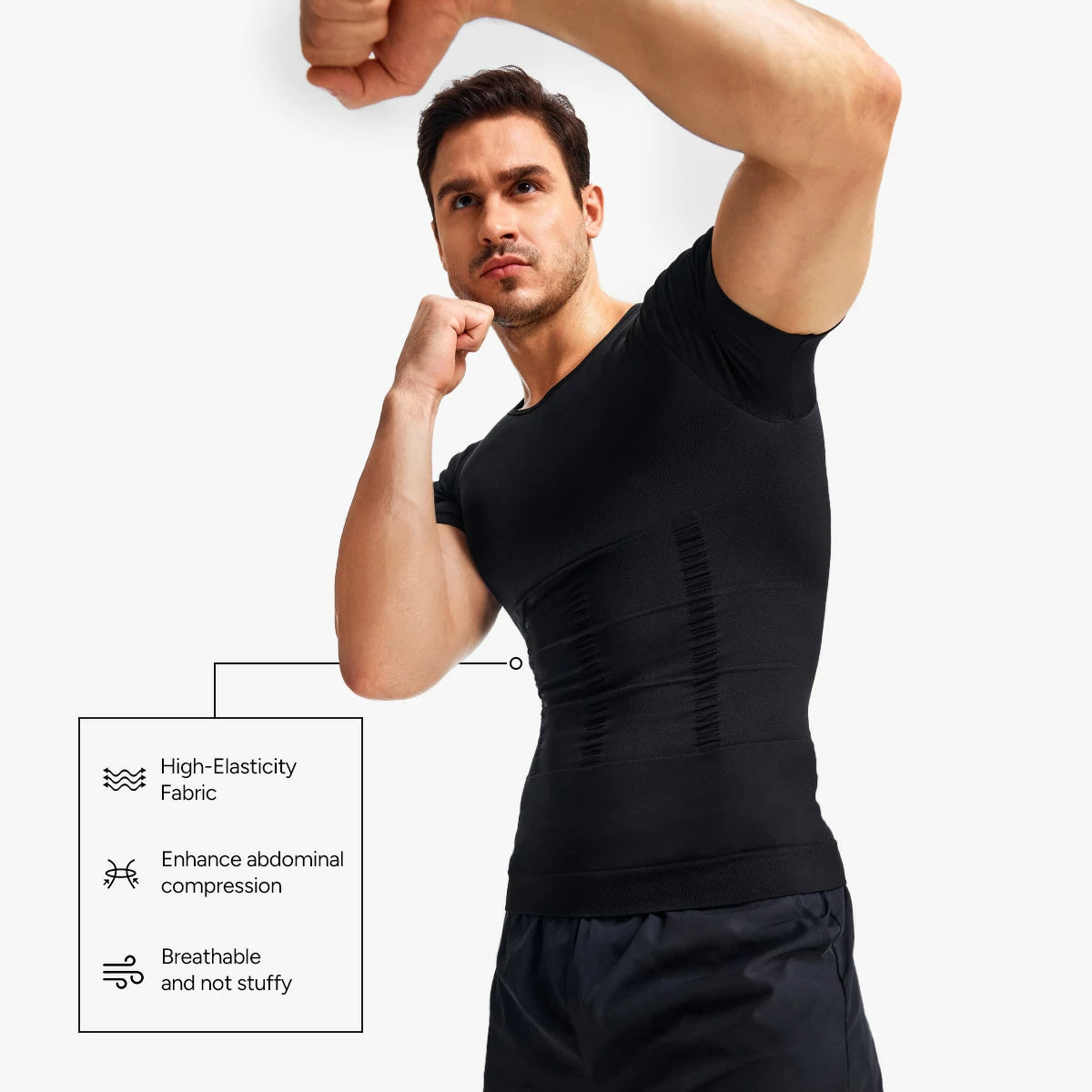 Men's 360° Slimming Body Shaper Short Sleeve Shirt