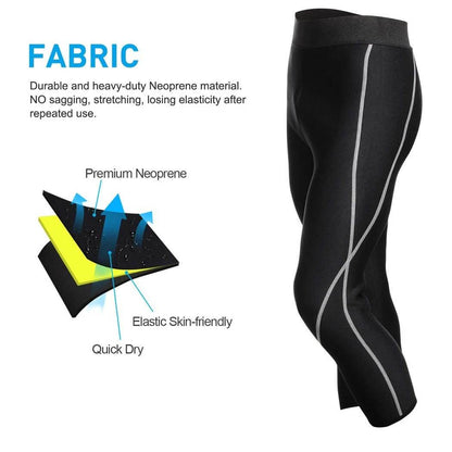 Men's Neoprene Sauna Sweat Capri Pants