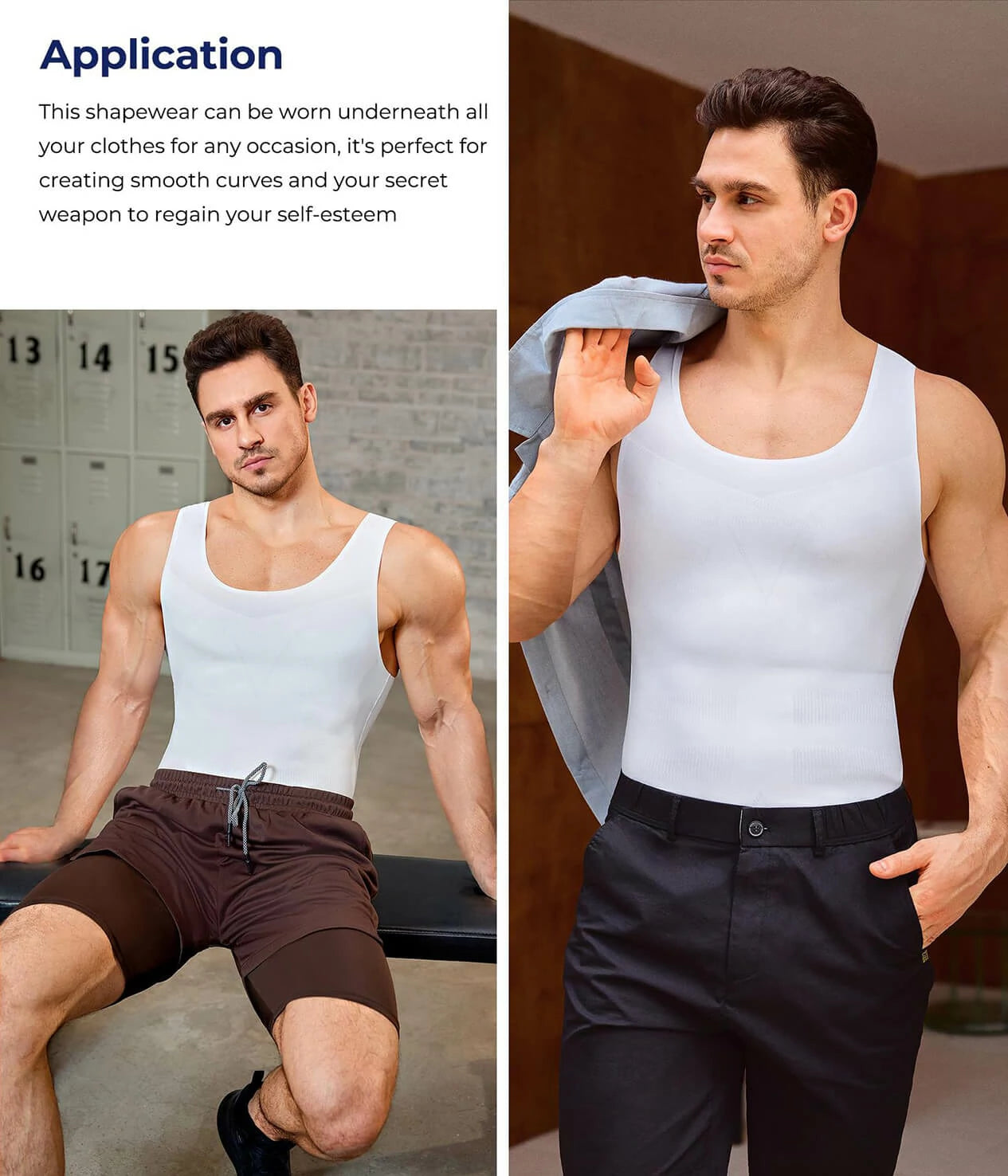 Men's Compression Tank Top Tummy Control Chest Smoothing