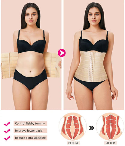 Women's 4 Steel Boned Breathable Waist Trainer Tummy Control