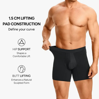 Men's Breathable Compression Shorts Side Pocket Low-Rise