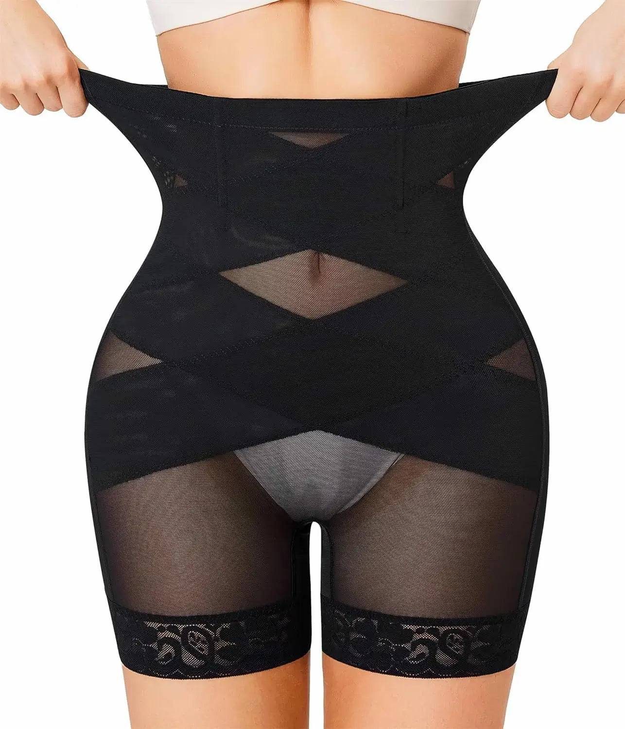 Women's High Waist Steel Bones Shapewear Shorts Tummy Control
