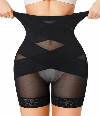 Women's High Waist Steel Bones Shapewear Shorts Tummy Control