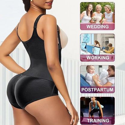 Women's Open Bust Waist Trainer Bodysuit Tummy Control