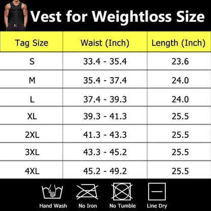 Men's Neoprene Sauna Sweat Vest with Zipper