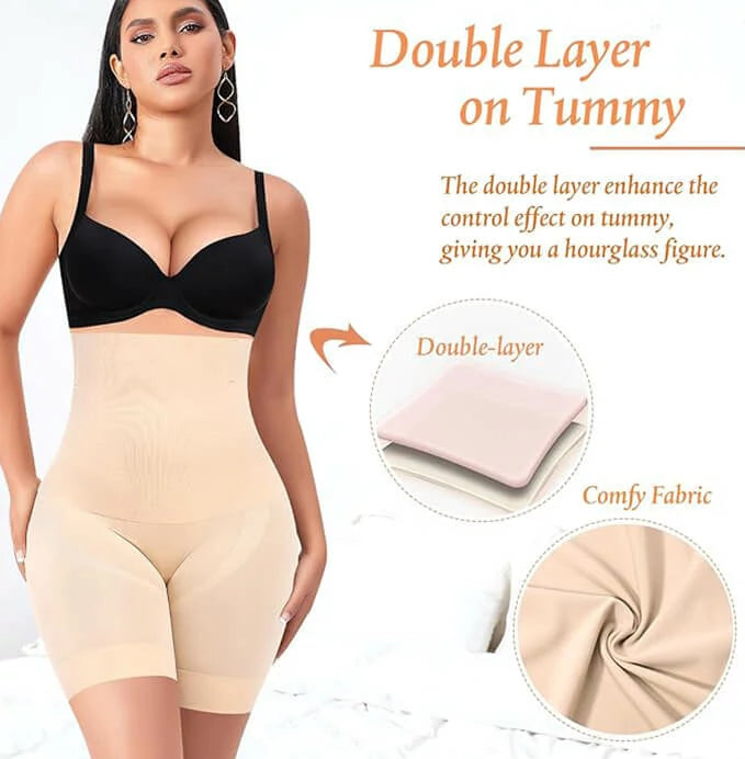 Women's High Waist Steel Bones Anti-Chafe Shorts Tummy Control