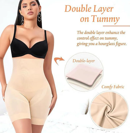 Women's High Waist Steel Bones Anti-Chafe Shorts Tummy Control