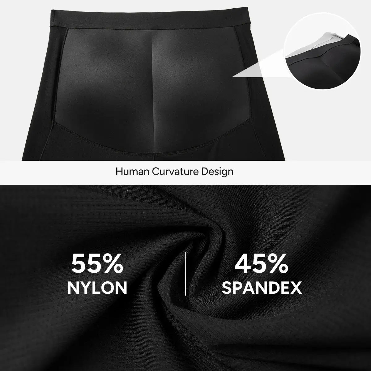 Men's Padded Shapewear Boxer Briefs Butt Lifting