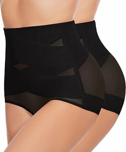 Women's High Waist Anti-Roll Shapewear Panties Tummy Control
