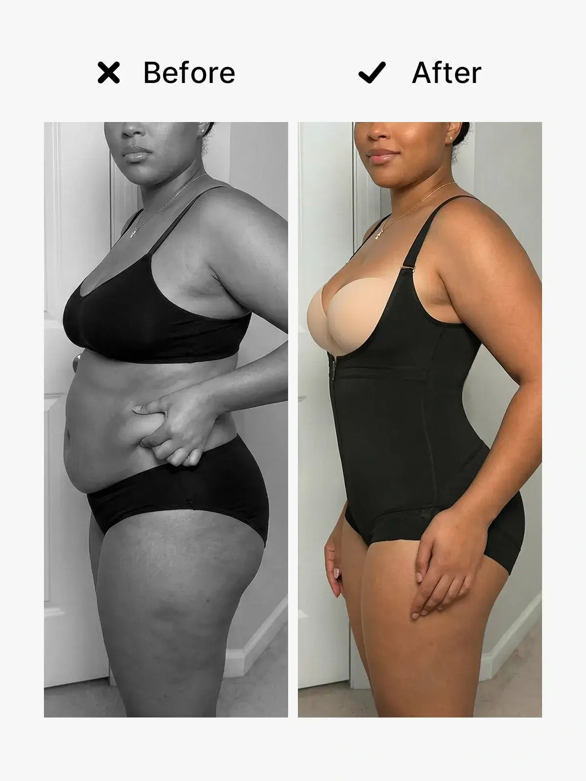 Women's Open Bust Bodysuit Tummy Control Butt Lift