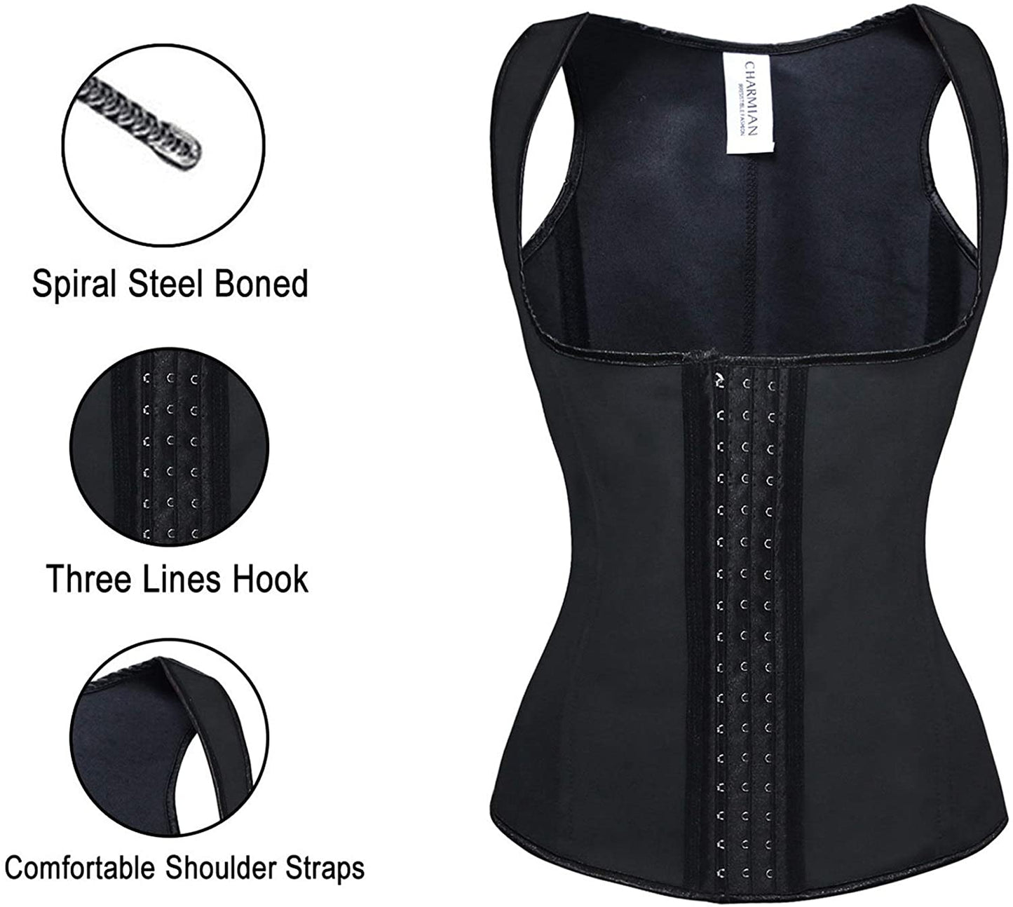 Women's Waist Training Steel Boned Shapewear Corset