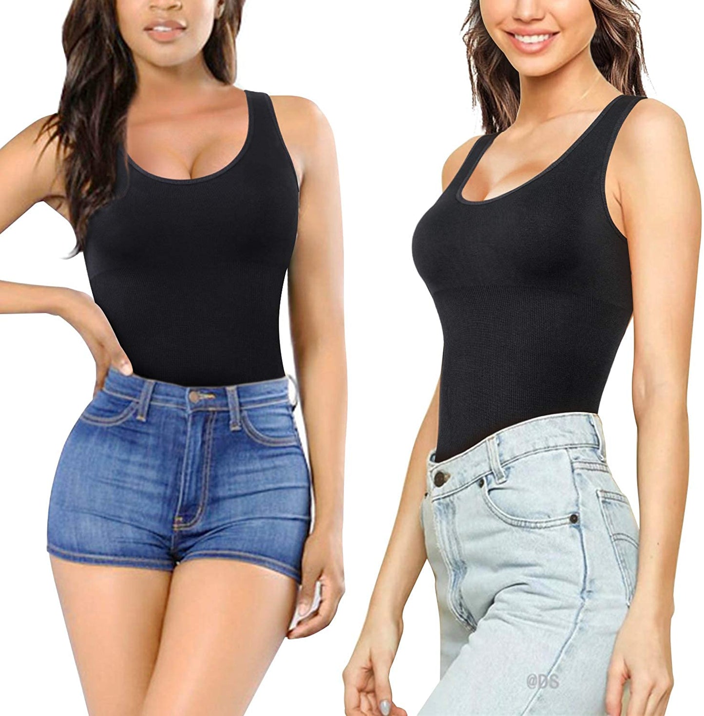 Women Round Neck Tummy Control Tops