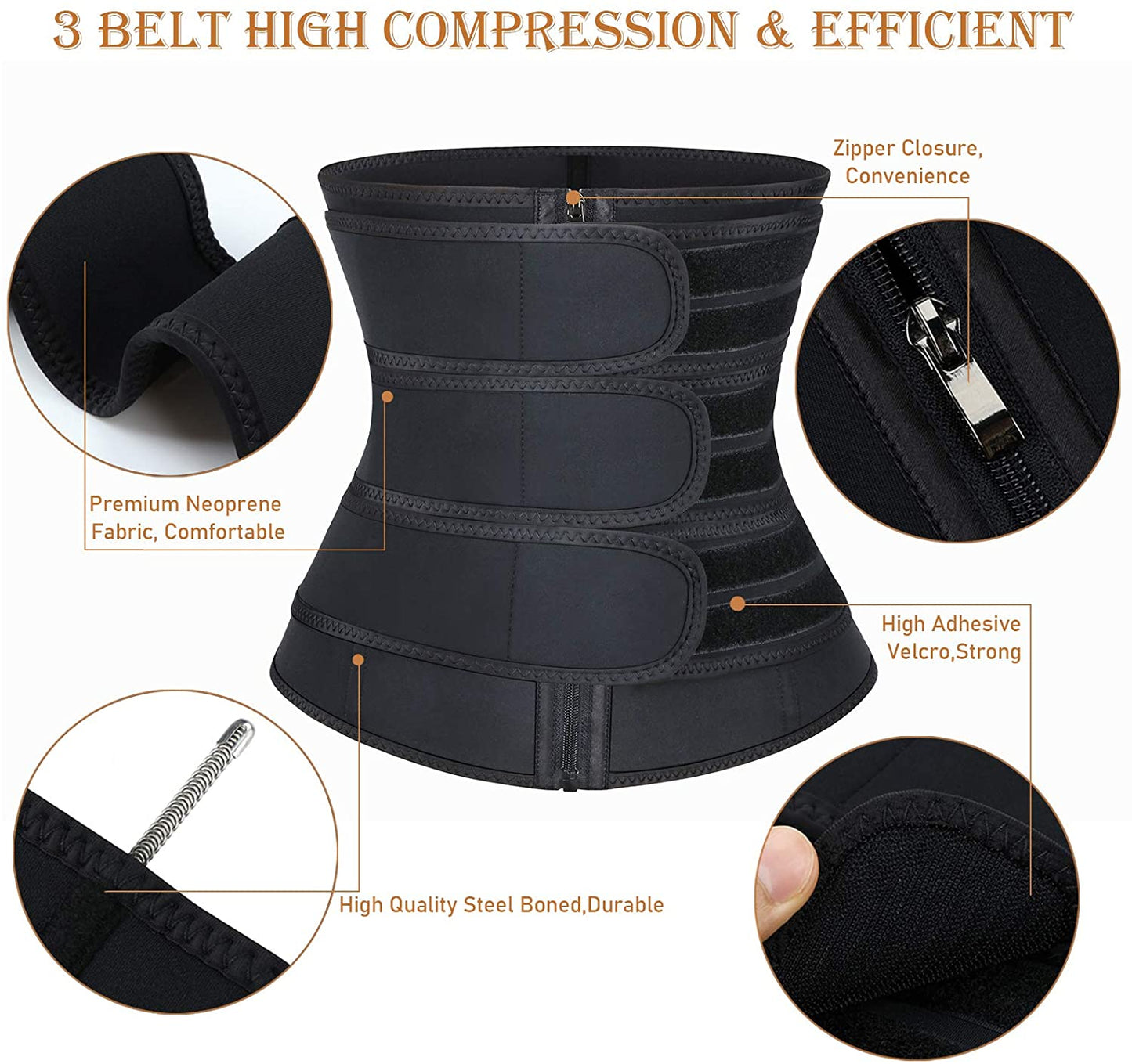 Women's Waist Trainer Three-strip Corset