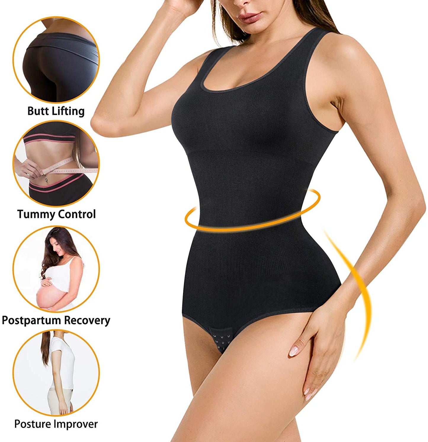 Women Round Neck Tummy Control Tops