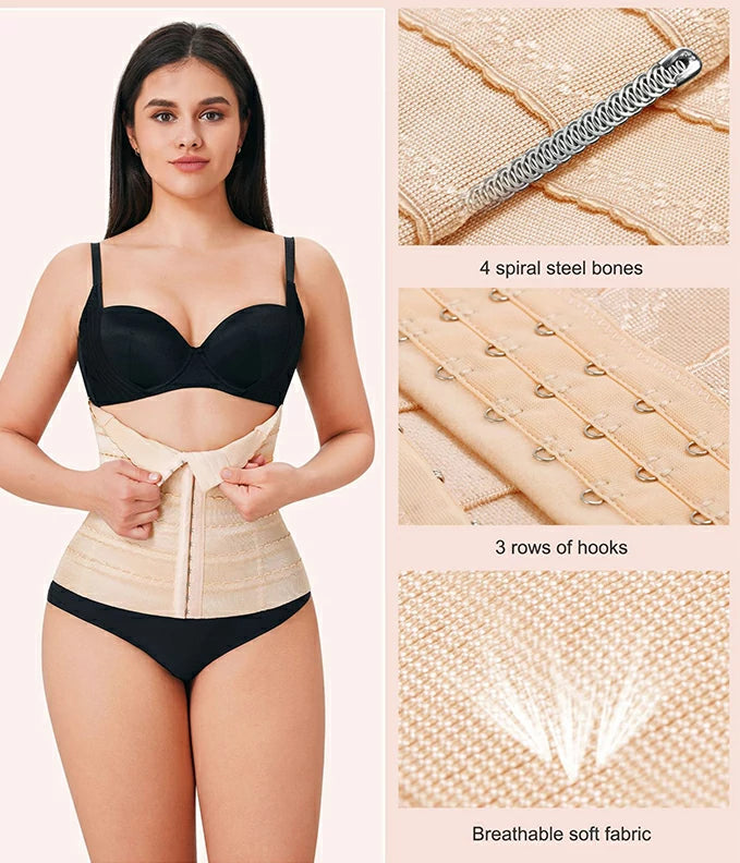 Women's 4 Steel Boned Breathable Waist Trainer Tummy Control