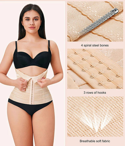 Women's 4 Steel Boned Breathable Waist Trainer Tummy Control