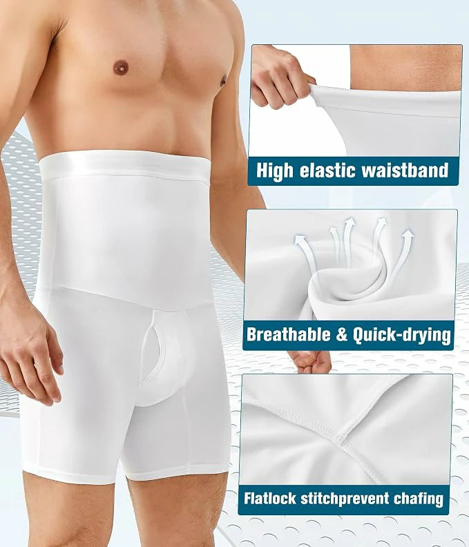 Men's High Waist Breathable Tummy Control Shapewear Shorts