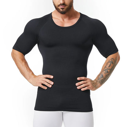 Men's Short Sleeve Compression Shirt Body Shaper