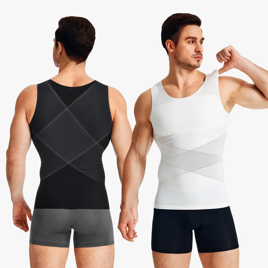 Men's Seamless Breathable Tummy Control Tank Top (2-Pack)