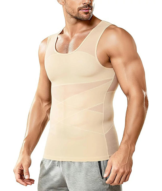 Men's Compression Tank Top Mesh Double-Layer