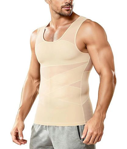 Men's Compression Tank Top Mesh Double-Layer
