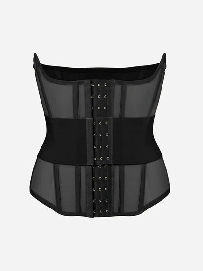 Women's Steel Boned Mesh Waist Trainer Tummy Control