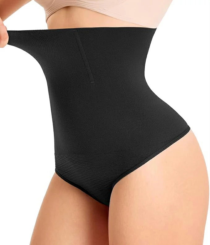 Women's High Waist Steel Bones Seamless Thong Tummy Control