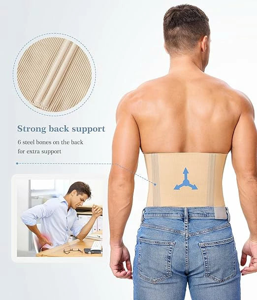Men's Seamless Steel Boned Waist Trainer Waist Cincher
