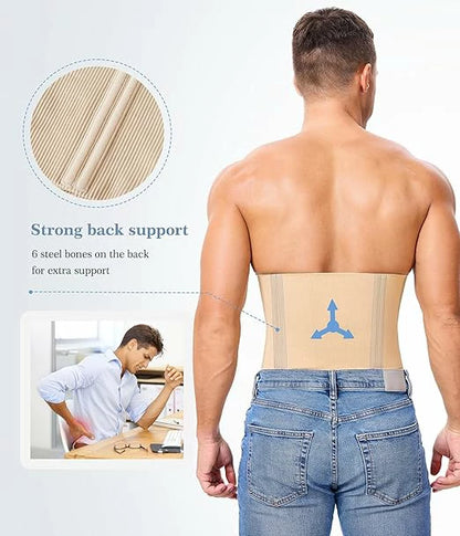 Men's Seamless Steel Boned Waist Trainer Waist Cincher