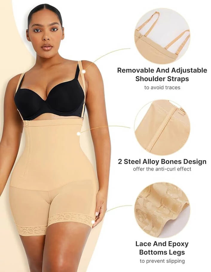 Women's Faja Colombianas Side Zip Bodysuit Tummy Control