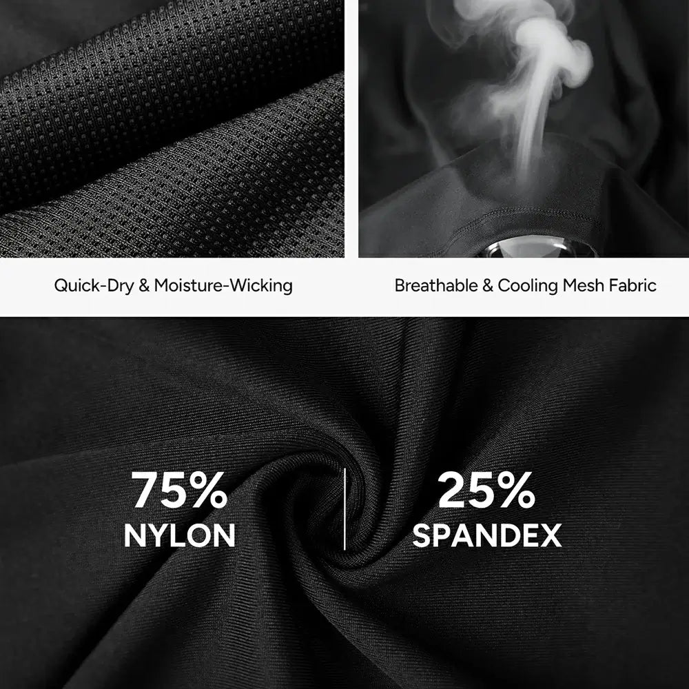 Men's Breathable Compression Shorts Side Pocket Low-Rise