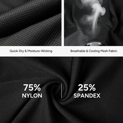 Men's Breathable Compression Shorts Side Pocket Low-Rise