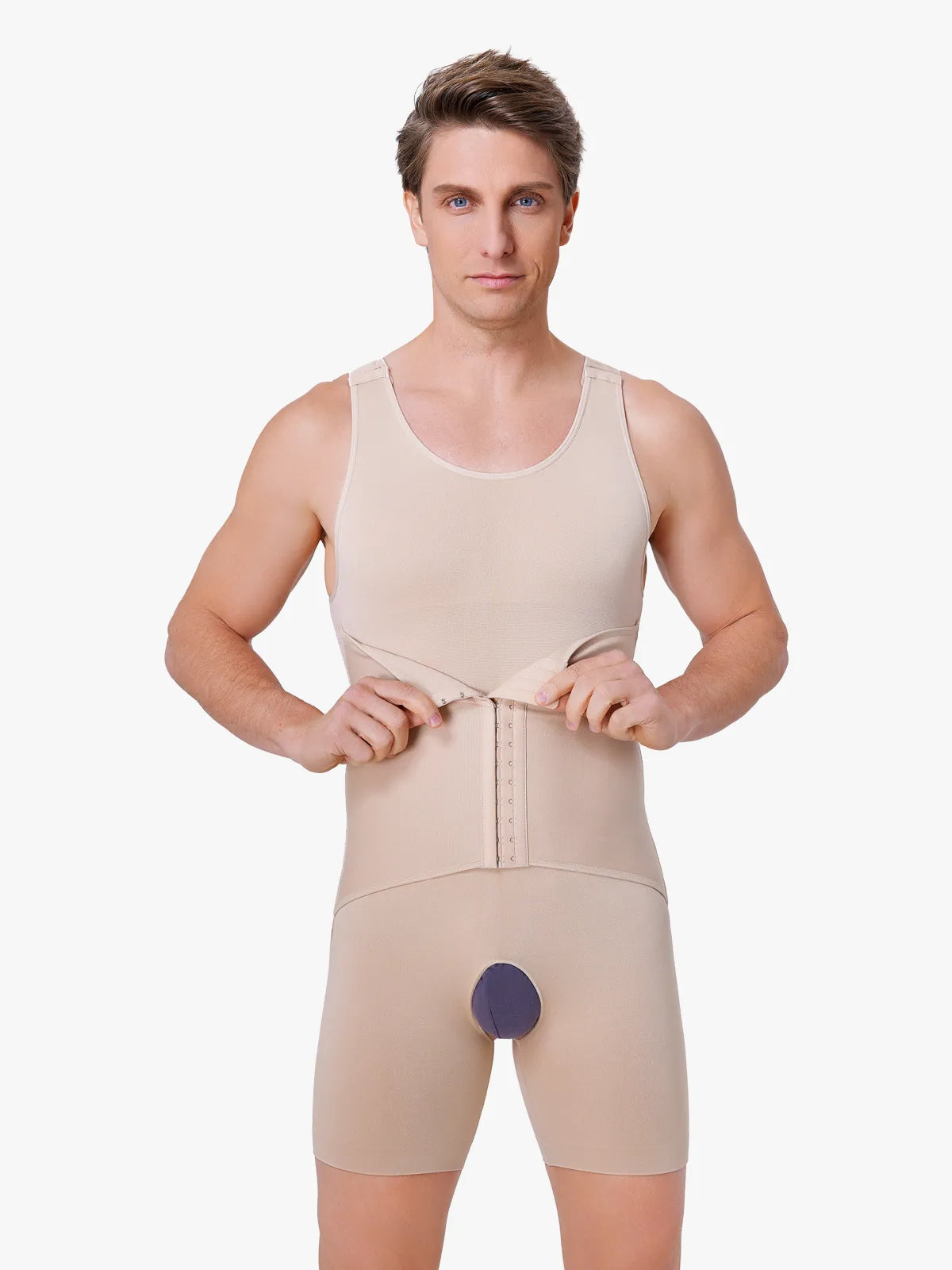 Men's Seamless Shapewear Bodysuit Tummy Control