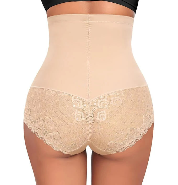 Women's High Waist Lace Panty Tummy Control