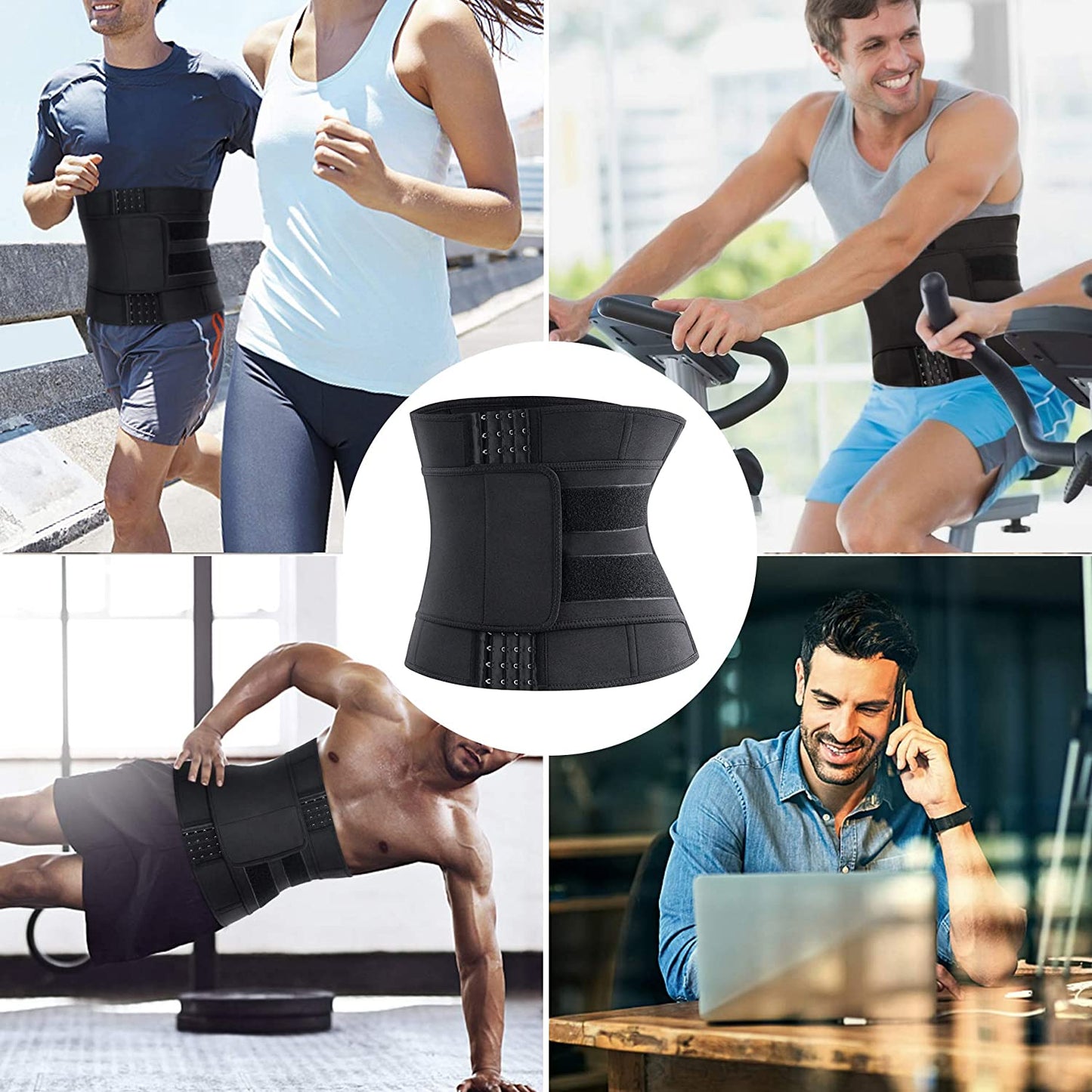 Mens Sweat Sauna Suit Waist Trainer