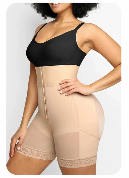Women's High Waist Hook Closure Fajas Colombianas Shorts Tummy Control