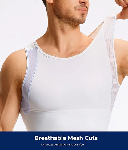 Men's Firm Compression Tank Top with Mesh Venting