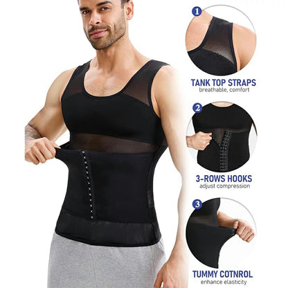 Men's Breathable Thin Mesh Compression Tank
