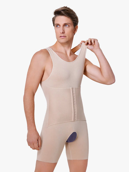 Men's Seamless Shapewear Bodysuit Tummy Control