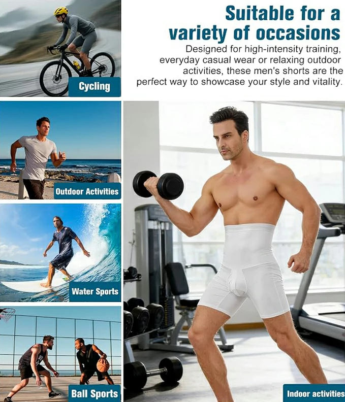 Men's High Waist Breathable Tummy Control Shapewear Shorts